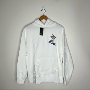 Wild Fable Women's Hoodie Sweatshirt White Size Small Brazil Copa Cabana New